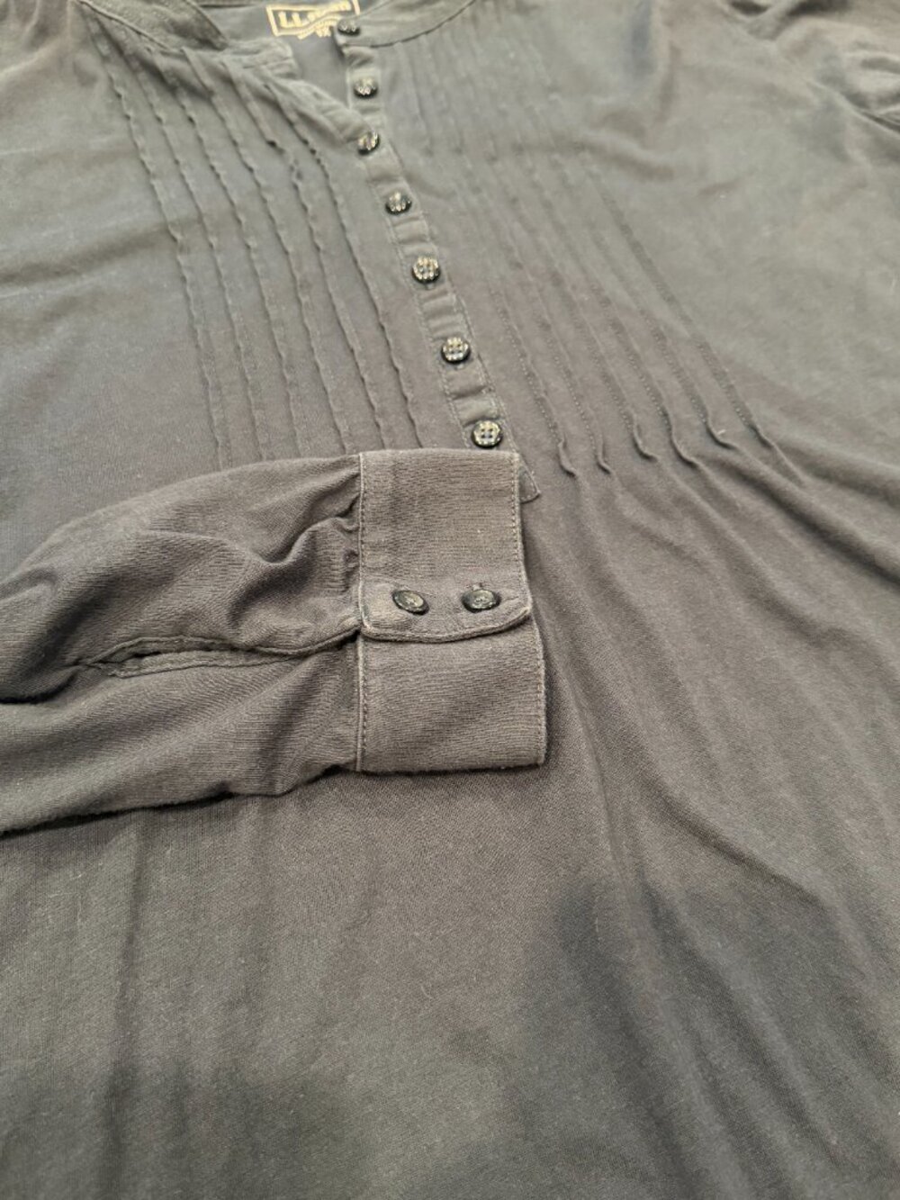 L.L. Bean Blue Long Sleeve Henley Top - Women's Size 1X - Picture 5 of 8